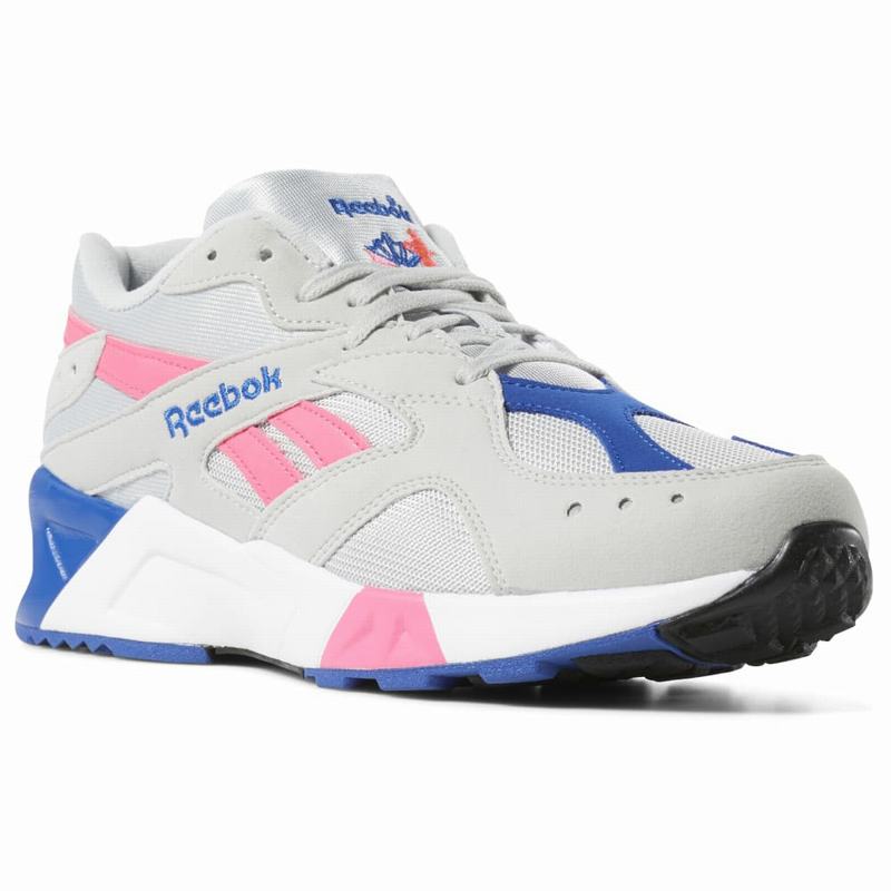 Tenisi Reebok Aztrek Dama Gri/Roz/Albastru Regal/Albi Romania GQ8714NM